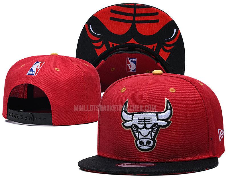 chapeau basket homme de chicago bulls rouge nef273