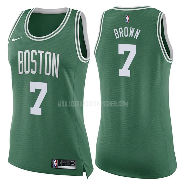 débardeur basket femme de boston celtics jaylen brown 7 vert icon 2017-18