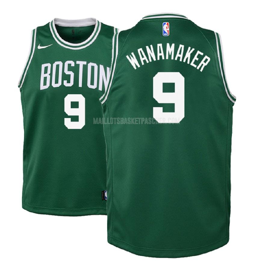 maillot basket enfant de boston celtics brad wanamaker 9 vert icon 2018-19