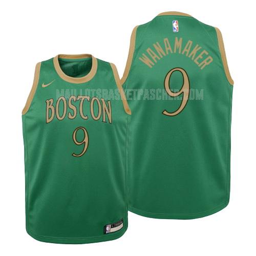 maillot basket enfant de boston celtics brad wanamaker 9 vert numéro blanc 2019-20