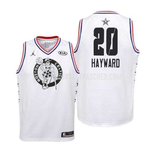 maillot basket enfant de boston celtics gordon hayward 20 blanc nba all-star 2019