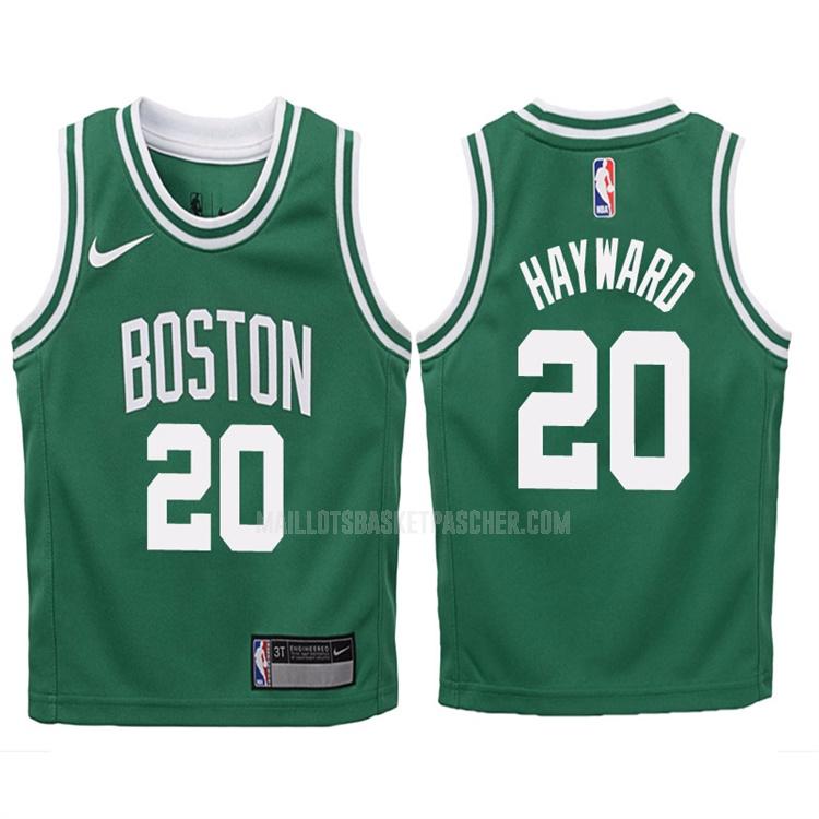 maillot basket enfant de boston celtics gordon hayward 20 vert icon 2017-18