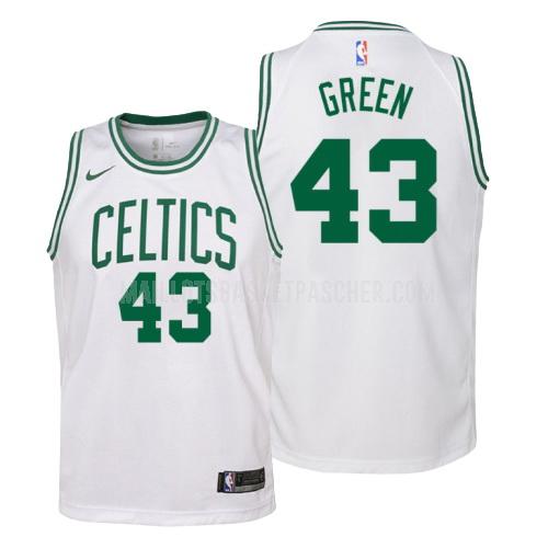maillot basket enfant de boston celtics javonte green 43 blanc vert association