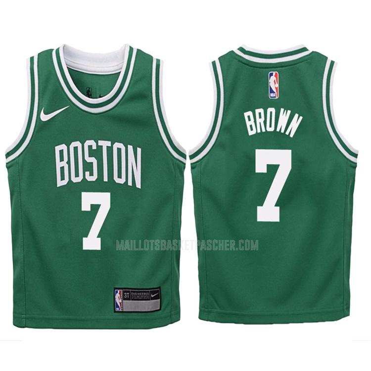 maillot basket enfant de boston celtics jaylen brown 7 vert icon 2017-18