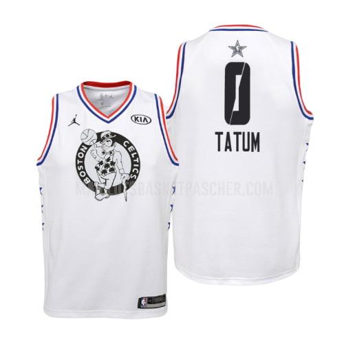 maillot basket enfant de boston celtics jayson tatum 0 blanc nba all-star 2019