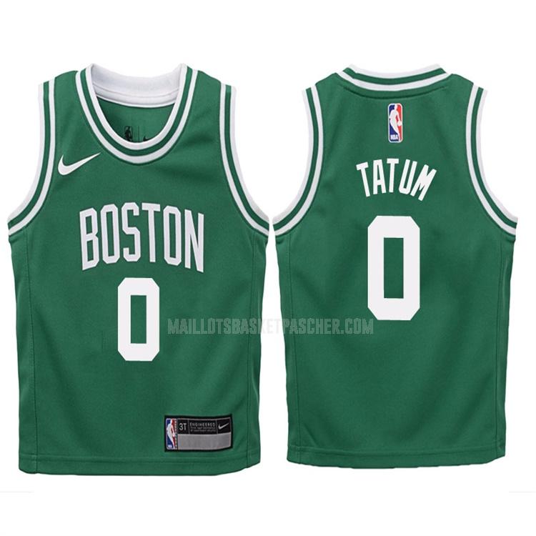 maillot basket enfant de boston celtics jayson tatum 0 vert icon 2017-18