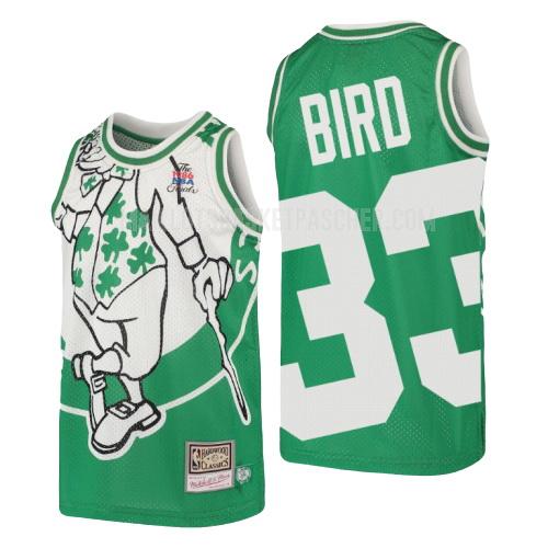 maillot basket enfant de boston celtics larry bird 33 vert hardwood classics big face