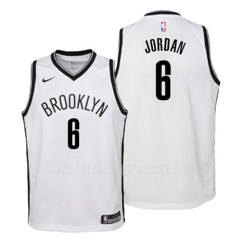 maillot basket enfant de brooklyn nets deandre jordan 6 blanc association