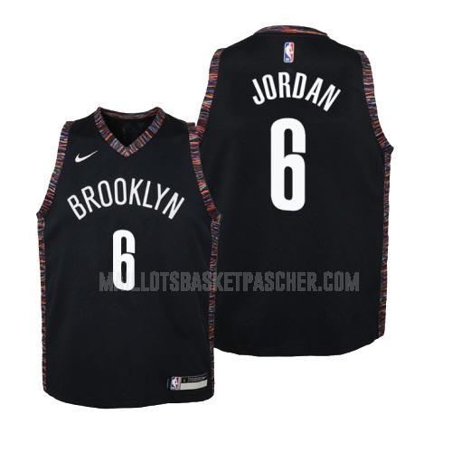 maillot basket enfant de brooklyn nets deandre jordan 6 noir city edition