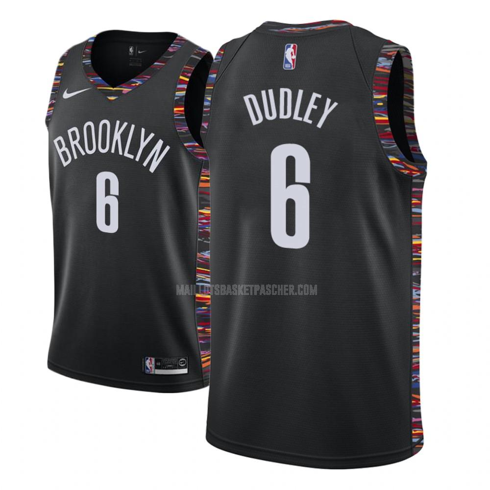 maillot basket enfant de brooklyn nets jared dudley 6 noir city edition