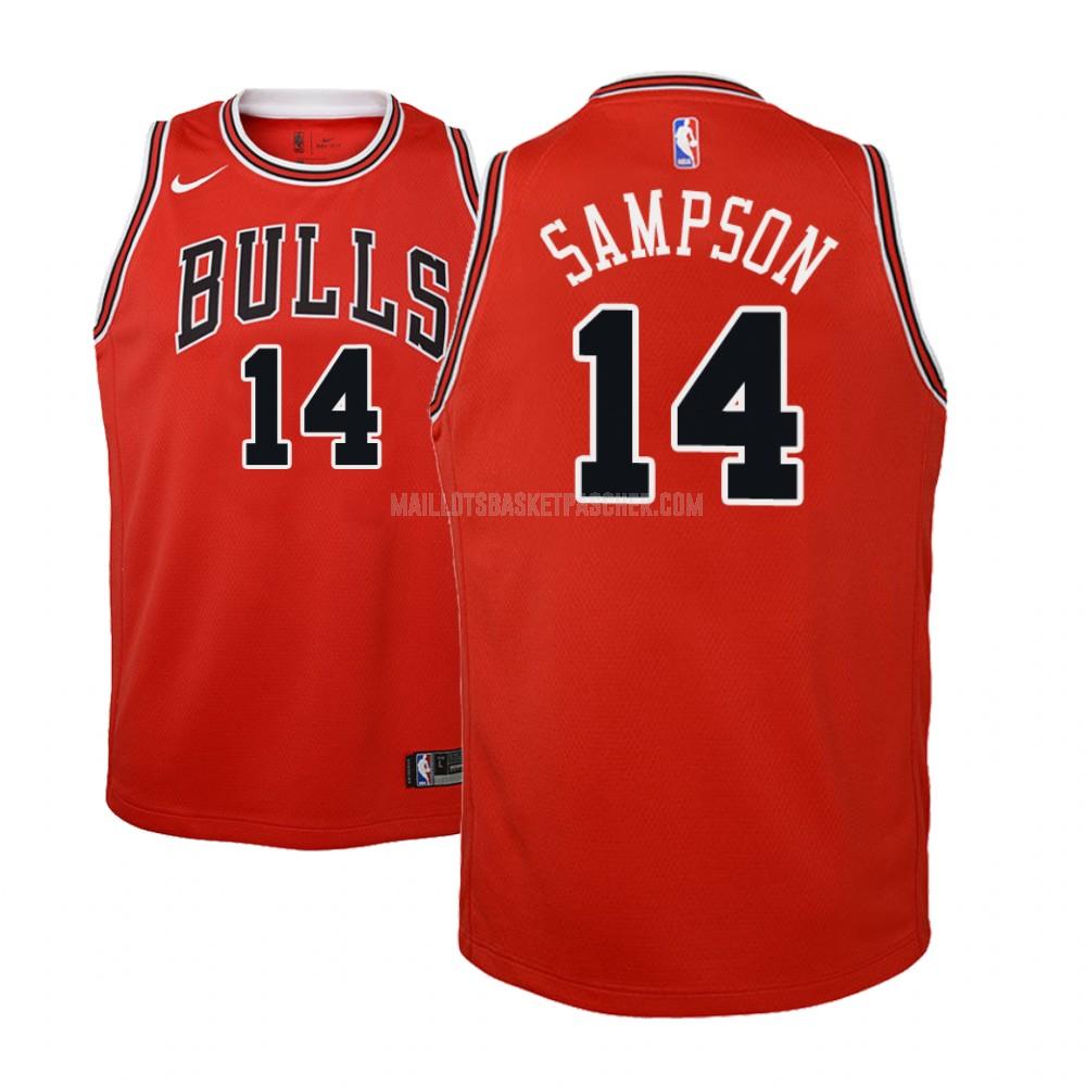 maillot basket enfant de chicago bulls jakarr sampson 14 rouge icon