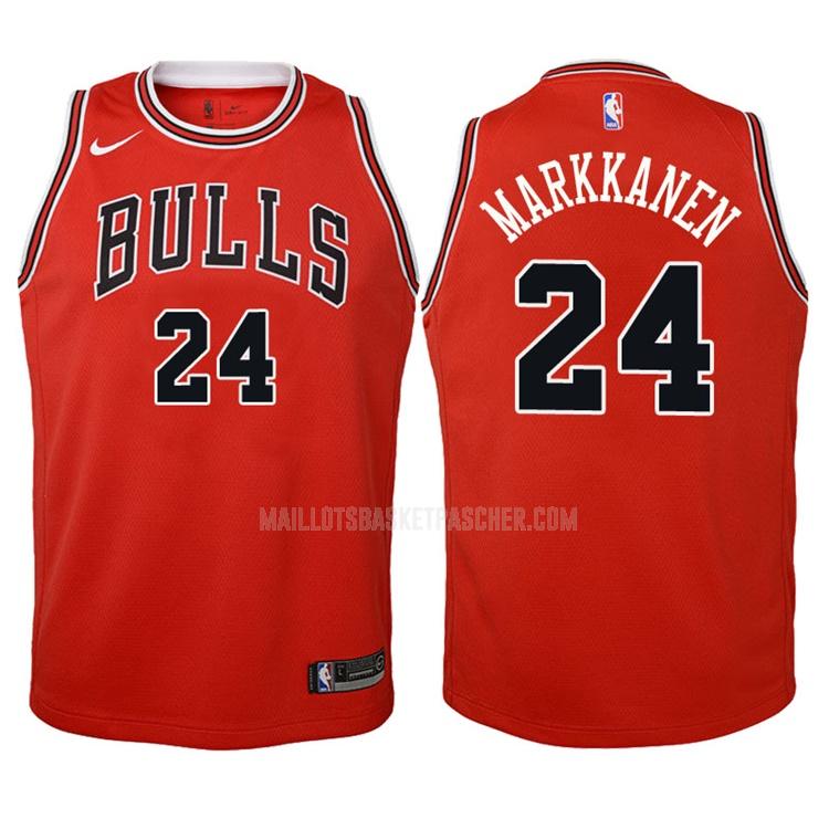 maillot basket enfant de chicago bulls lauri markkanen 24 rouge icon 2017-18