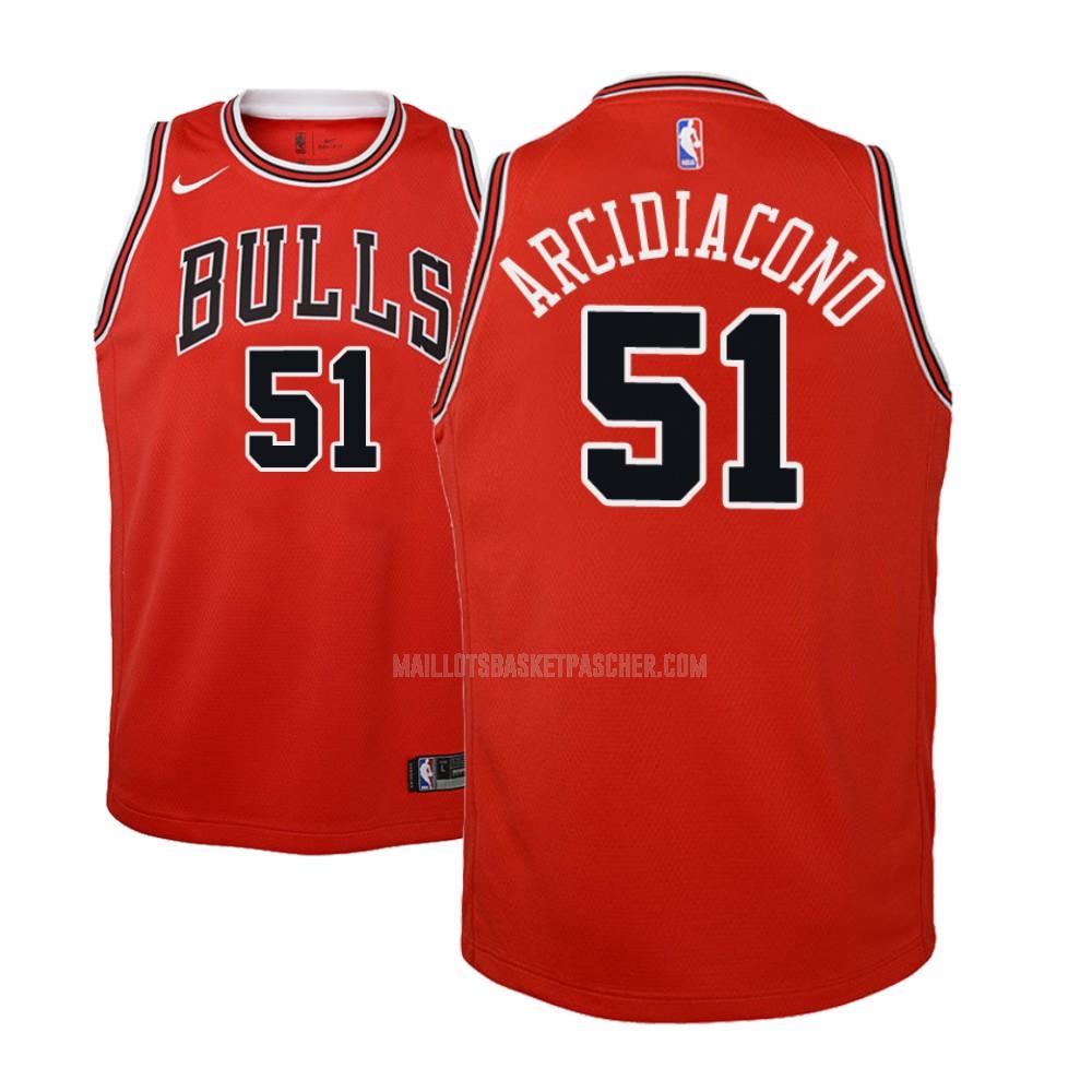 maillot basket enfant de chicago bulls ryan arcidiacono 51 rouge icon