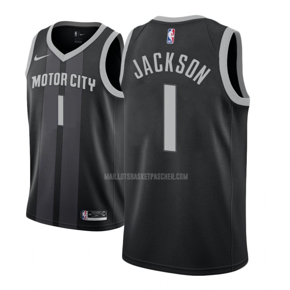 maillot basket enfant de detroit pistons reggie jackson 1 noir city edition