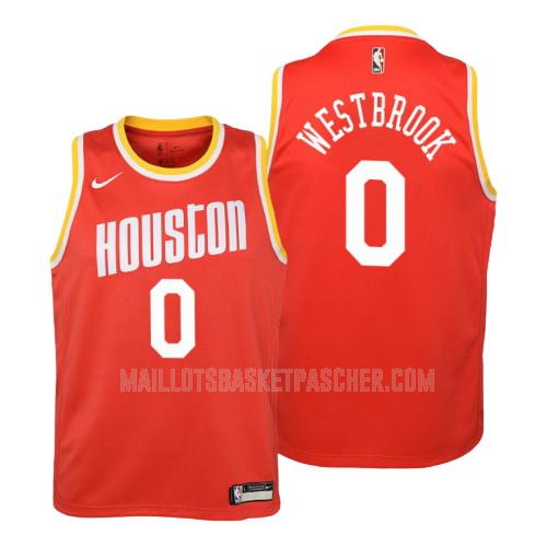 maillot basket enfant de houston rockets russell westbrook 0 rouge hardwood classics