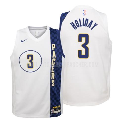 maillot basket enfant de indiana pacers aaron holiday 3 blanc city edition 2019-20