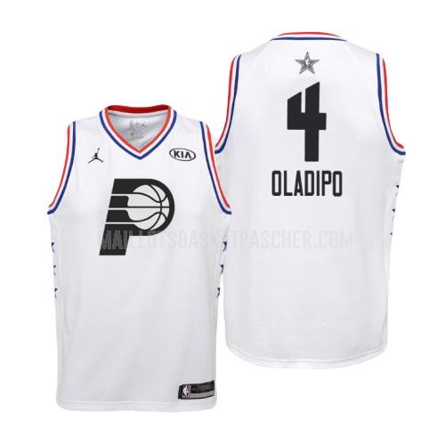 maillot basket enfant de indiana pacers victor oladipo 4 blanc nba all-star 2019