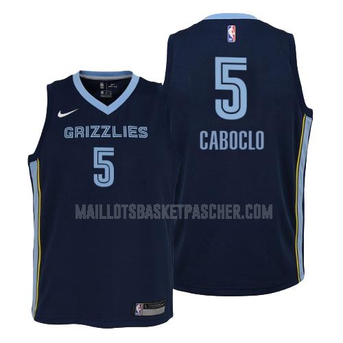 maillot basket enfant de memphis grizzlies bruno caboclo 5 bleu icon 2018-19