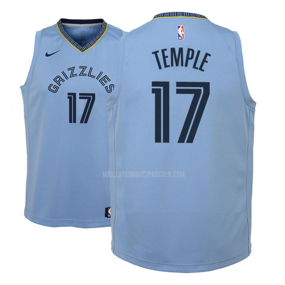 maillot basket enfant de memphis grizzlies garrett temple 17 bleu statement