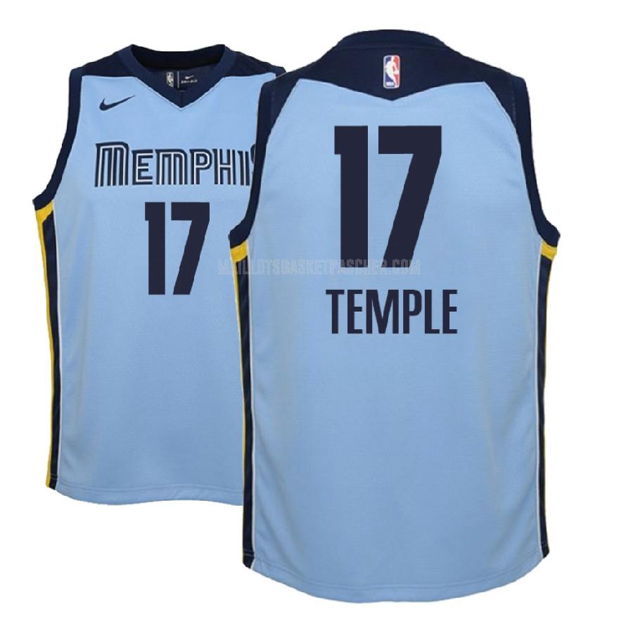 maillot basket enfant de memphis grizzlies garrett temple 17 bleu statement 2018-19