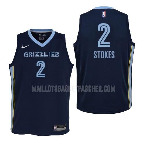 maillot basket enfant de memphis grizzlies jarnell stokes 2 bleu marin icon