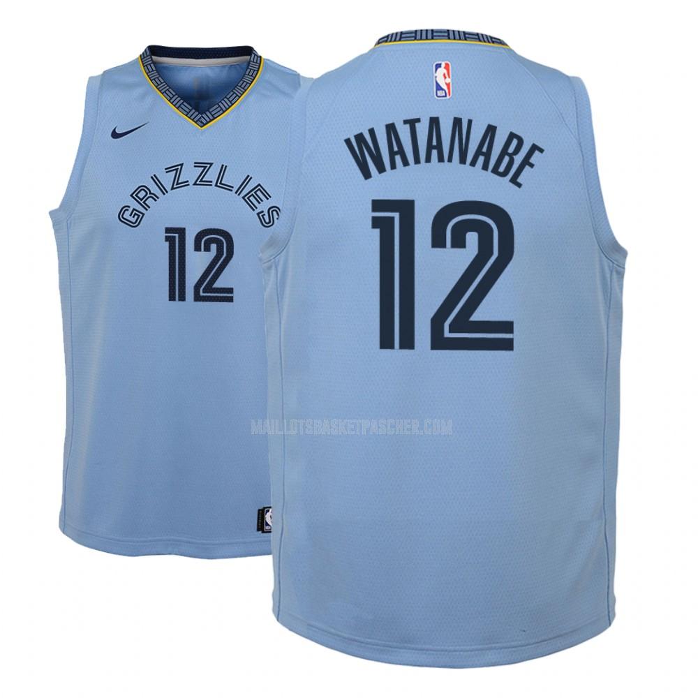 maillot basket enfant de memphis grizzlies yuta watanabe 12 bleu statement