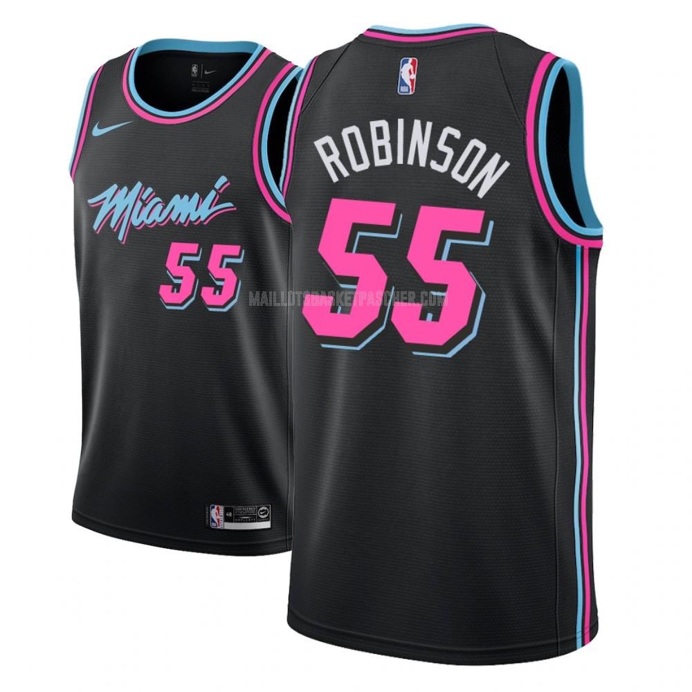 maillot basket enfant de miami heat duncan robinson 55 noir city edition