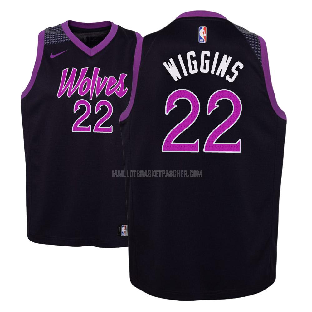 maillot basket enfant de minnesota timberwolves andrew wiggins 22 violet city edition