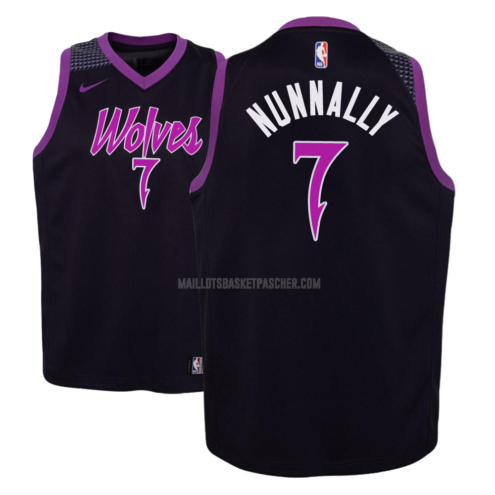 maillot basket enfant de minnesota timberwolves james nunnally 7 violet city edition