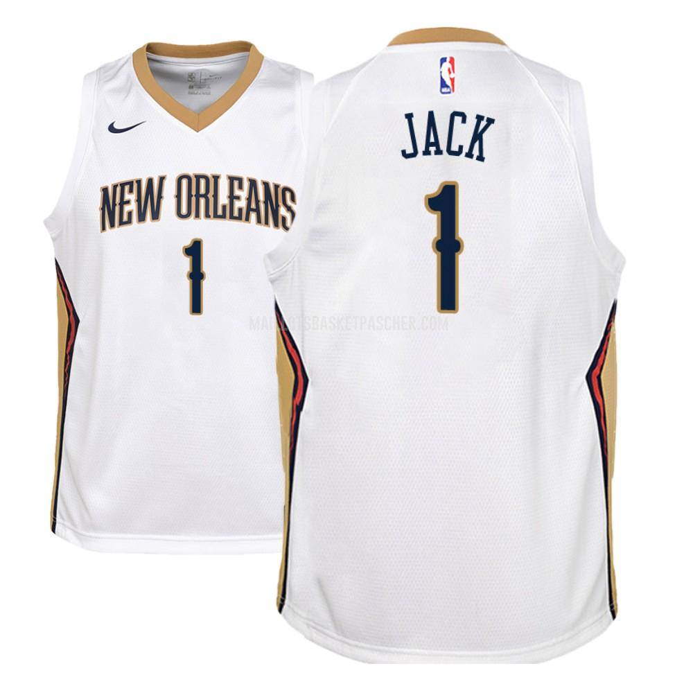 maillot basket enfant de new orleans pelicans jarrett jack 1 blanc association