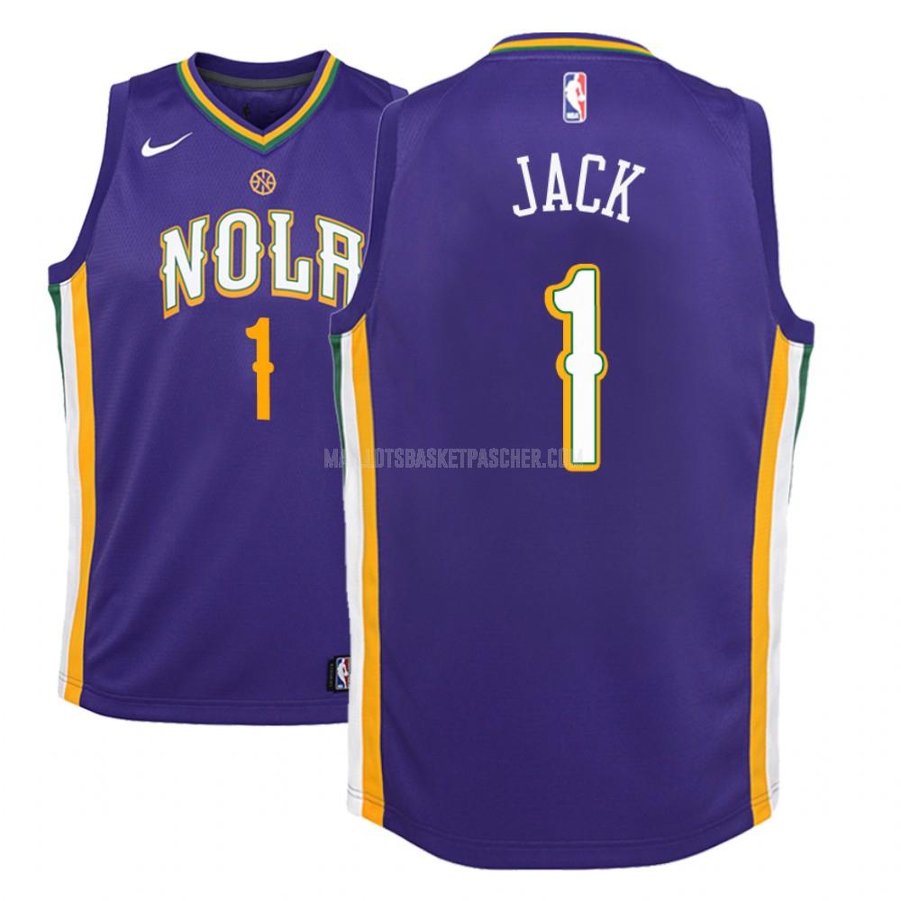 maillot basket enfant de new orleans pelicans jarrett jack 1 violet city edition