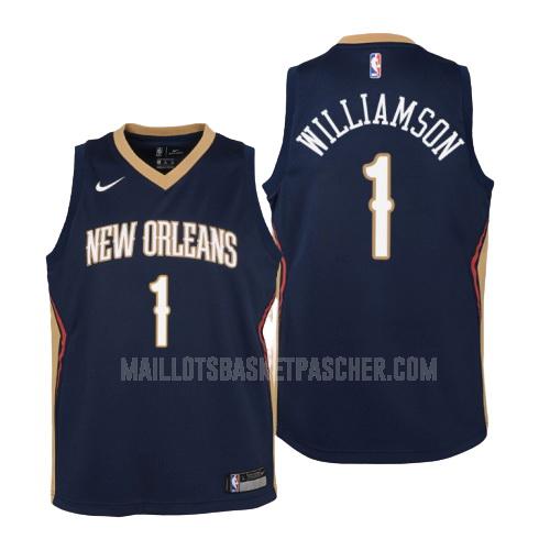 maillot basket enfant de new orleans pelicans zion williamson 1 bleu marin icon