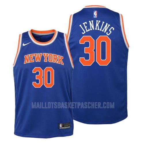 maillot basket enfant de new york knicks john jenkins 30 bleu icon 2018-19