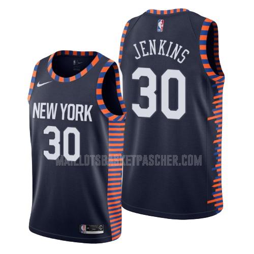 maillot basket enfant de new york knicks john jenkins 30 bleu marin city edition 2018-19