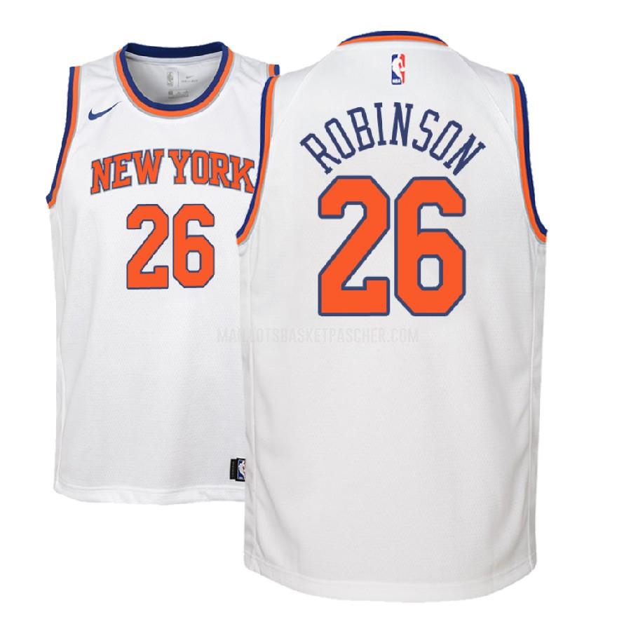 maillot basket enfant de new york knicks mitchell robinson 26 blanc association 2018 nba draft