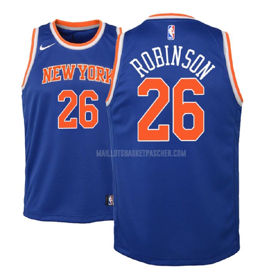 maillot basket enfant de new york knicks mitchell robinson 26 bleu icon 2018 nba draft