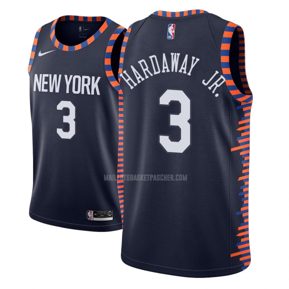 maillot basket enfant de new york knicks tim hardaway jr 3 bleu marin city edition