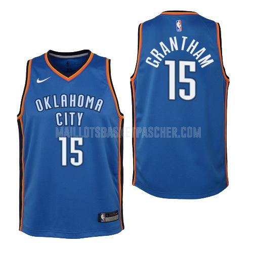 maillot basket enfant de oklahoma city thunder donte grantham 15 bleu icon
