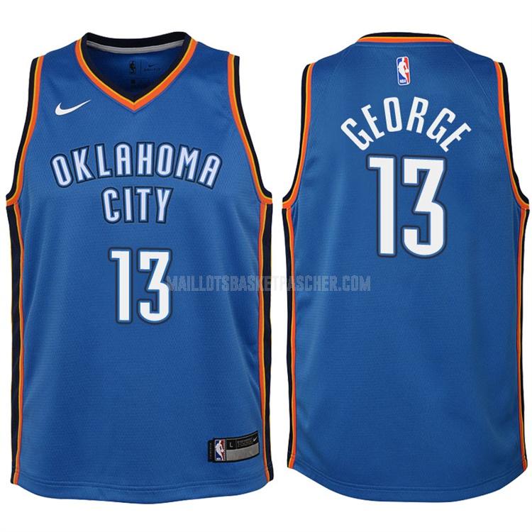 maillot basket enfant de oklahoma city thunder paul george 13 bleu icon 2017-18