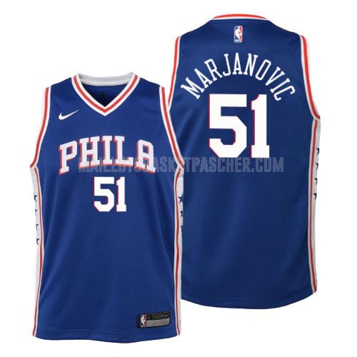 maillot basket enfant de philadelphia 76ers boban marjanovic 51 bleu icon 2018-19