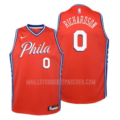 maillot basket enfant de philadelphia 76ers josh richardson 0 rouge statement