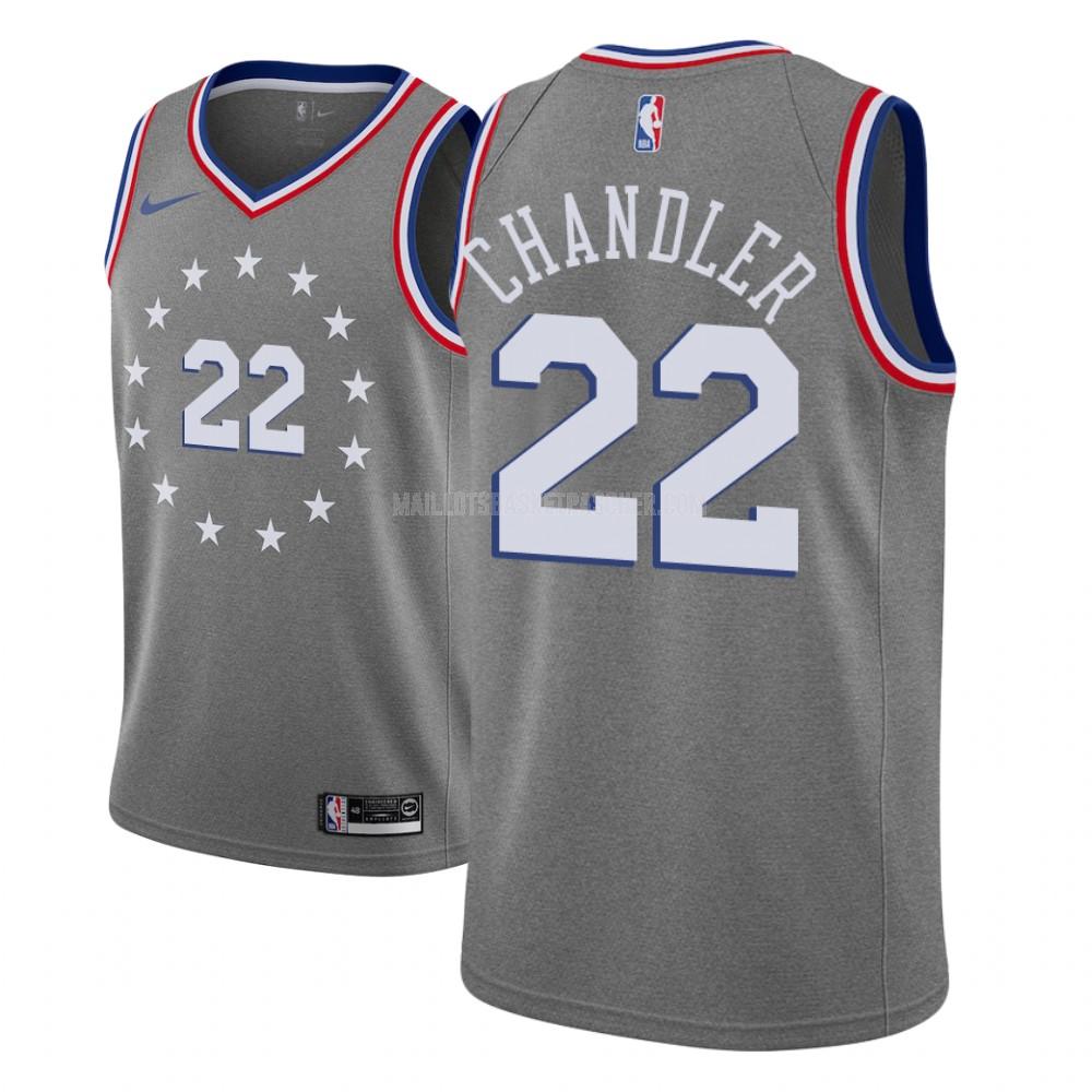 maillot basket enfant de philadelphia 76ers wilson chandler 22 gris city edition