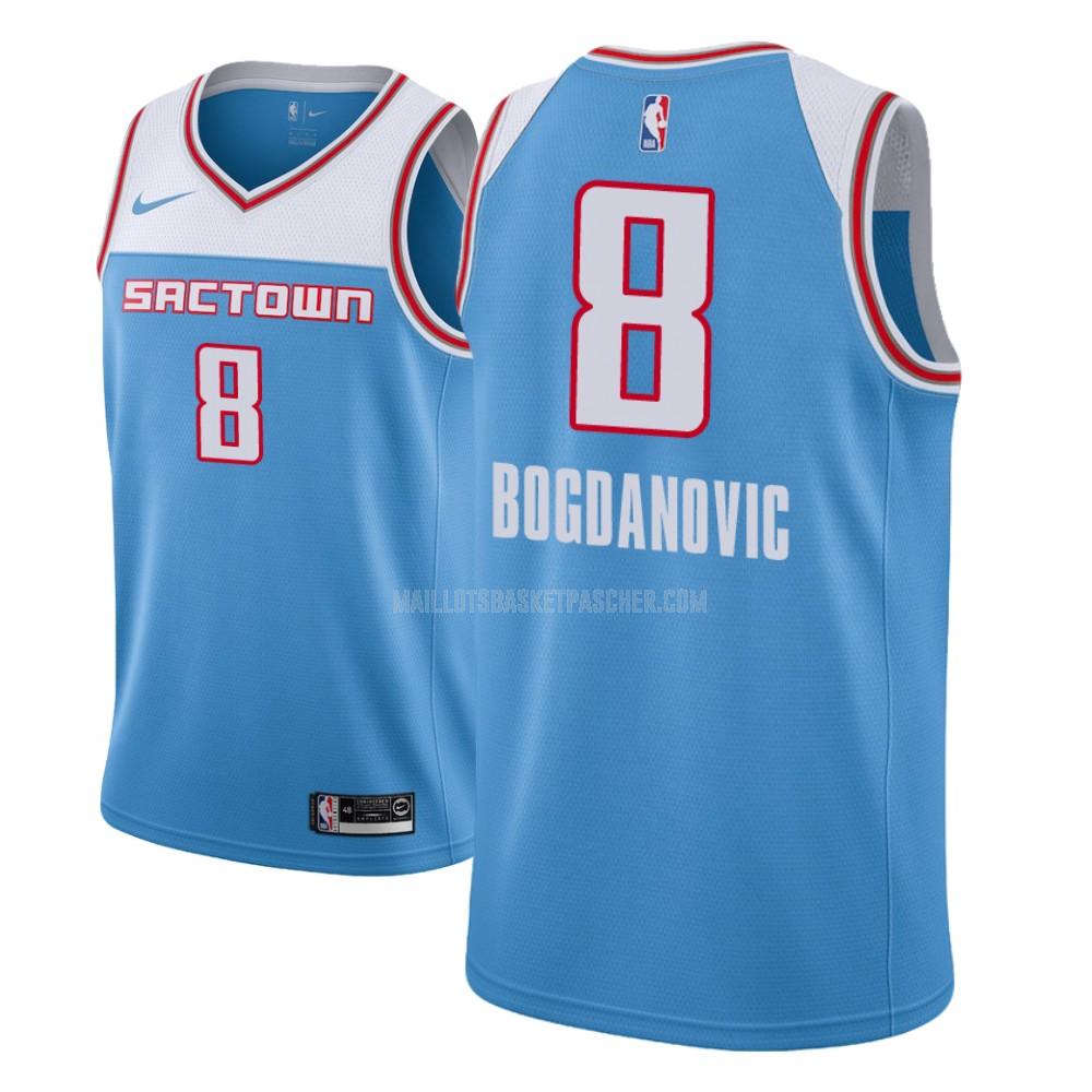maillot basket enfant de sacramento kings bogdan bogdanovic 8 bleu city edition