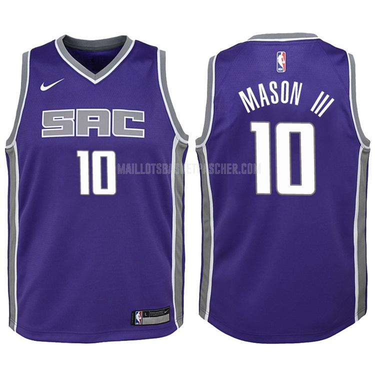 maillot basket enfant de sacramento kings frank mason iii 10 violet icon 2017-18
