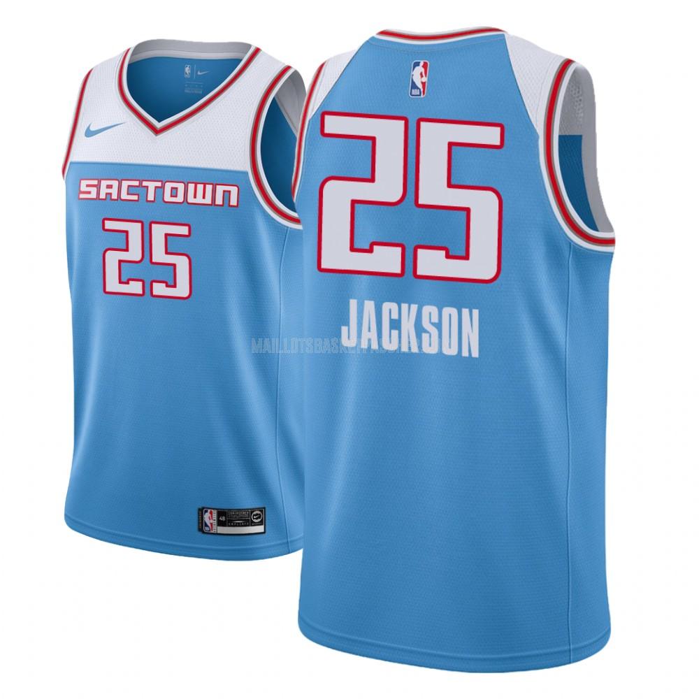 maillot basket enfant de sacramento kings justin jackson 25 bleu city edition
