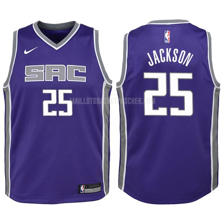 maillot basket enfant de sacramento kings justin jackson 25 violet icon 2017-18