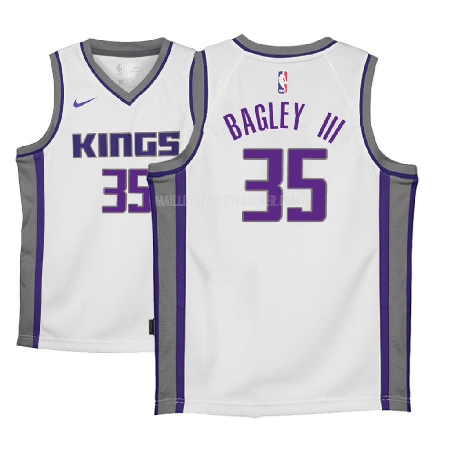 maillot basket enfant de sacramento kings marvin bagley iii 35 blanc association 2018 nba draft