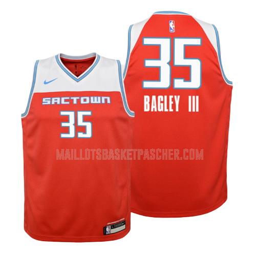 maillot basket enfant de sacramento kings marvin bagley iii 35 rouge city edition 2019-20