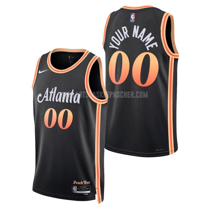 maillot basket homme de atlanta hawks custom noir city edition 2023