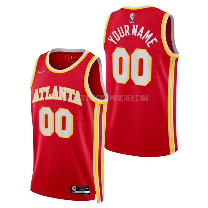 maillot basket homme de atlanta hawks custom rouge icon edition 2023